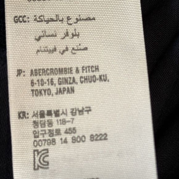 Abercrombie & Fitch Women’s L Lacy Embroidered Navy V Neck Long Sleeve Top - Picture 10 of 10